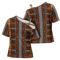 Malo e Lelei Tonga Cross Shoulder Shirt Tongan Ngatu Tapa Cloth - Polynesian Pride