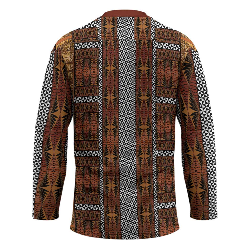 Malo e Lelei Tonga Hockey Jersey Tongan Ngatu Tapa Cloth - Polynesian Pride