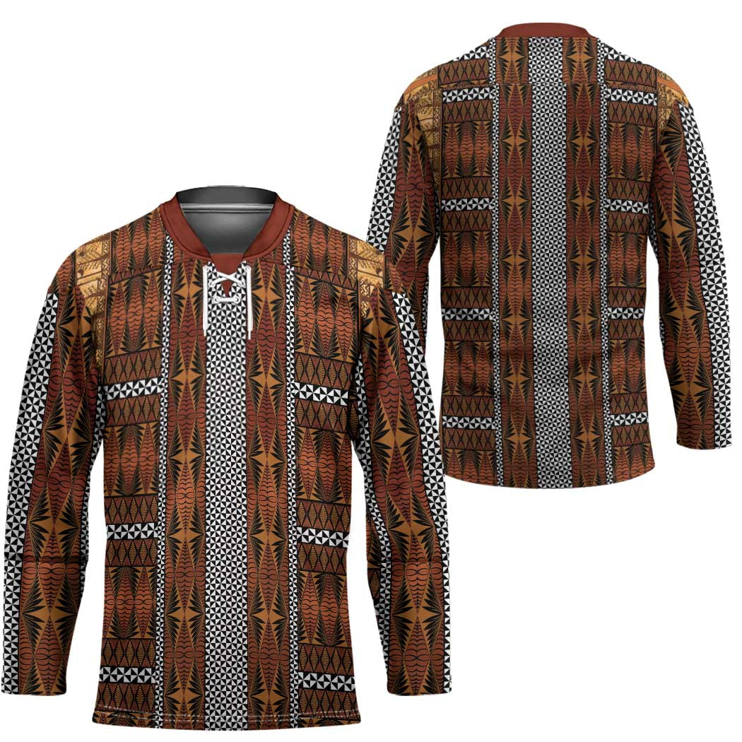 Malo e Lelei Tonga Hockey Jersey Tongan Ngatu Tapa Cloth - Polynesian Pride