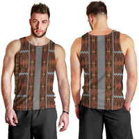 Malo e Lelei Tonga Men Tank Top Tongan Ngatu Tapa Cloth - Polynesian Pride
