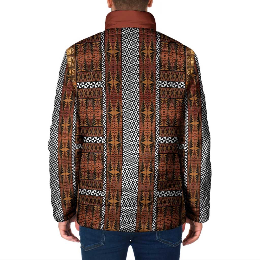 Malo e Lelei Tonga Padded Jacket Tongan Ngatu Tapa Cloth - Polynesian Pride