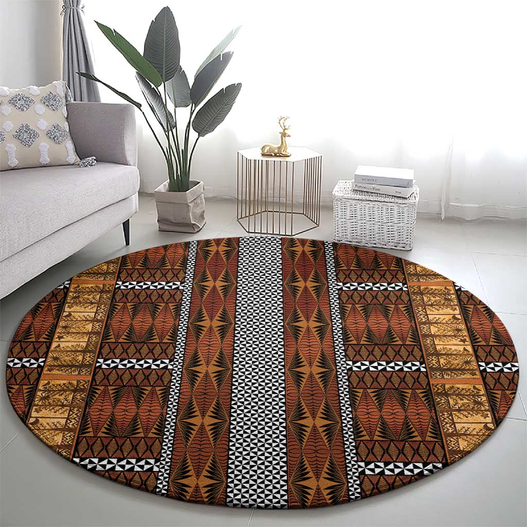 Malo e Lelei Tonga Round Carpet Tongan Ngatu Tapa Cloth - Polynesian Pride