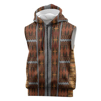 Malo e Lelei Tonga Sleeveless Zip Hoodie Tongan Ngatu Tapa Cloth - Polynesian Pride