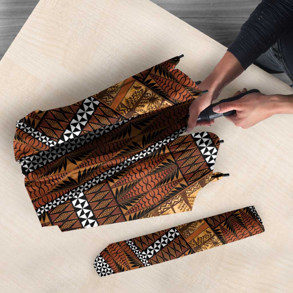 Malo e Lelei Tonga Umbrella Tongan Ngatu Tapa Cloth - Polynesian Pride