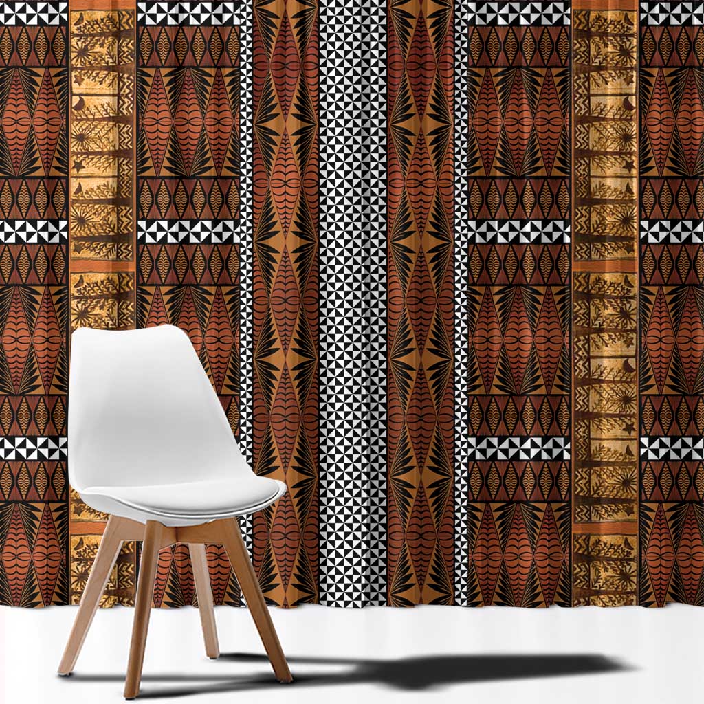 Malo e Lelei Tonga Window Curtain Tongan Ngatu Tapa Cloth - Polynesian Pride