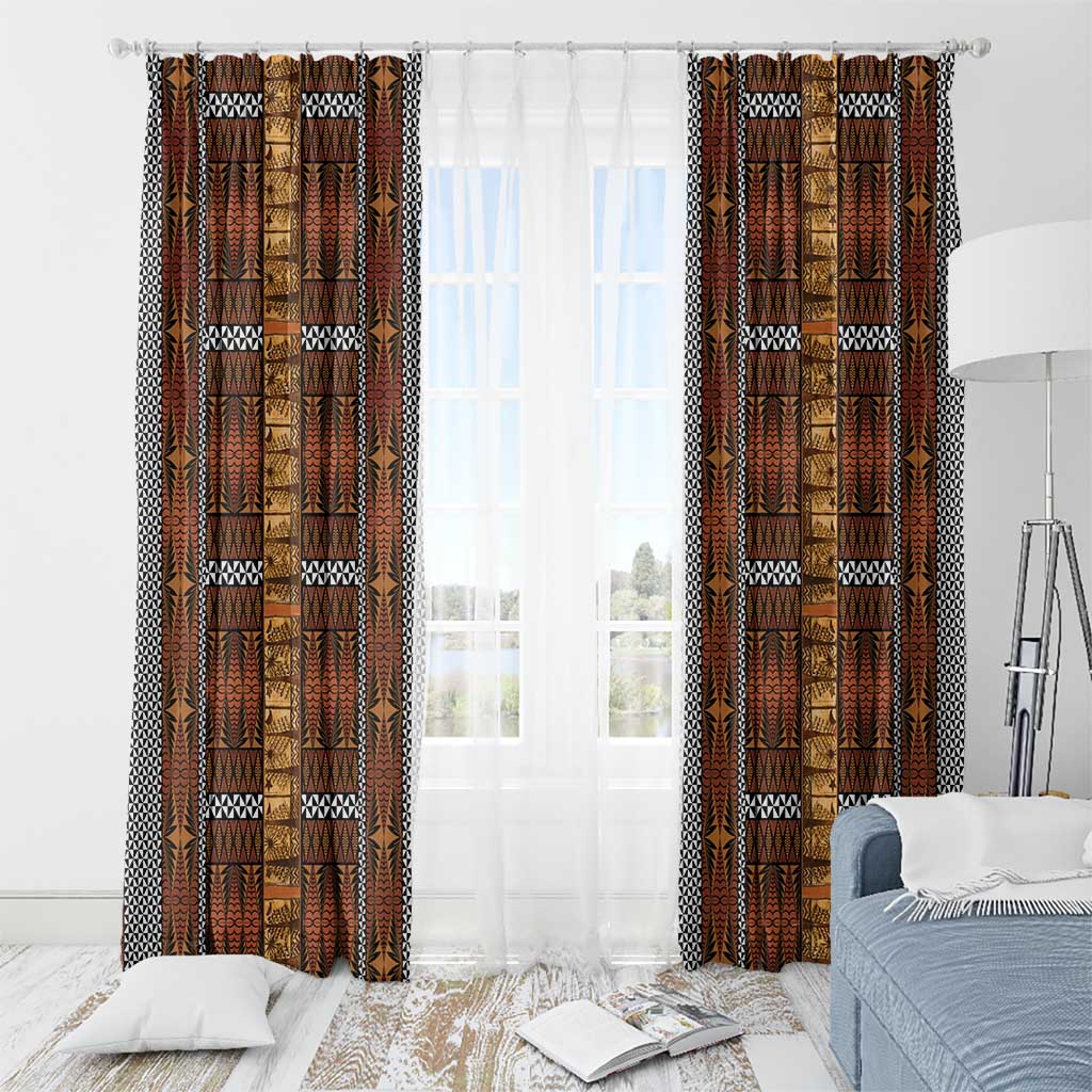 Malo e Lelei Tonga Window Curtain Tongan Ngatu Tapa Cloth - Polynesian Pride