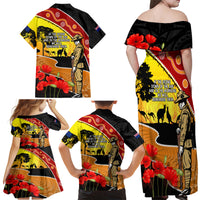 New Zealand And Australia ANZAC Day Family Matching Off Shoulder Maxi Dress and Hawaiian Shirt Aboriginal Maori Starring Night Style LT14 - Polynesian Pride