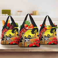 New Zealand And Australia ANZAC Day Grocery Bag Aboriginal Maori Starring Night Style LT14 3-pack One Size Gold - Polynesian Pride