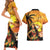 Aloha Hawaii Women's Day Couples Matching Short Sleeve Bodycon Dress and Hawaiian Shirt Hula Girl With Sunset Vibes LT14 - Polynesian Pride