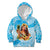 Aloha Hawaii Women's Day Kid Hoodie Hula Girl With Ukulele Tropical Style LT14 Hoodie Blue - Polynesian Pride