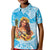 Aloha Hawaii Women's Day Kid Polo Shirt Hula Girl With Ukulele Tropical Style LT14 Kid Blue - Polynesian Pride