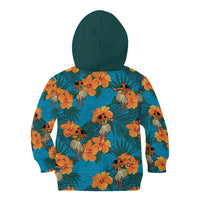 Hawaii Luau Party Kid Hoodie Dancing Girl Tropical Flowers LT14 - Polynesian Pride