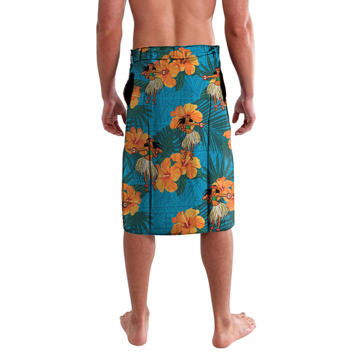 Hawaii Luau Party Lavalava Dancing Girl Tropical Flowers LT14 - Polynesian Pride