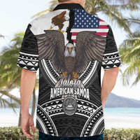 Talofa American Samoa Flag Day Hawaiian Shirt Bald Eagle Polynesian Tattoo