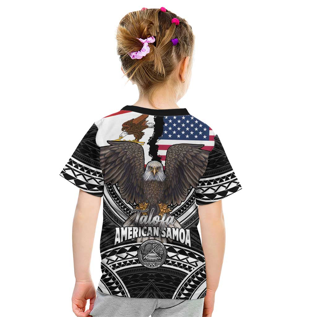 Talofa American Samoa Flag Day Kid T Shirt Bald Eagle Polynesian Tattoo LT14 - Polynesian Pride