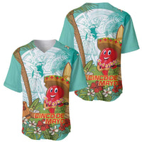 Hawaii Cinco de Mayo Baseball Jersey Chili Pepper Hula Girl Tropical Vibes LT14 - Polynesian Pride