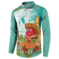 Hawaii Cinco de Mayo Button Sweatshirt Chili Pepper Hula Girl Tropical Vibes LT14 - Polynesian Pride