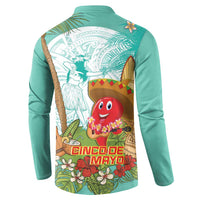 Hawaii Cinco de Mayo Button Sweatshirt Chili Pepper Hula Girl Tropical Vibes LT14 - Polynesian Pride