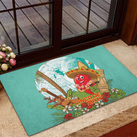 Hawaii Cinco de Mayo Rubber Doormat Chili Pepper Hula Girl Tropical Vibes LT14 - Polynesian Pride