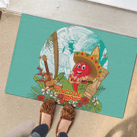 Hawaii Cinco de Mayo Rubber Doormat Chili Pepper Hula Girl Tropical Vibes LT14 - Polynesian Pride