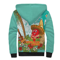 Hawaii Cinco de Mayo Sherpa Hoodie Chili Pepper Hula Girl Tropical Vibes LT14 - Polynesian Pride