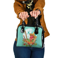 Hawaii Cinco de Mayo Shoulder Handbag Chili Pepper Hula Girl Tropical Vibes LT14 One Size Turquoise - Polynesian Pride