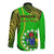 Polynesian Pride Cook Islands Long Sleeve Button Shirt Mangaia Gospel Day Green Version LT14 - Polynesian Pride