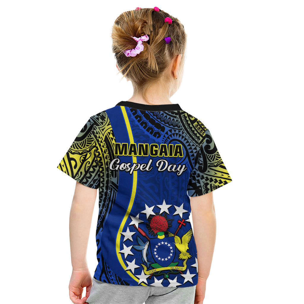 Polynesian Pride Cook Islands Kid T Shirt Mangaia Gospel Day Blue Version LT14 - Polynesian Pride