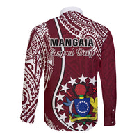 June 15 Mangaia Gospel Day Mangaia Cook Islands Long Sleeve Button Shirt Maroon Version LT14 - Polynesian Pride