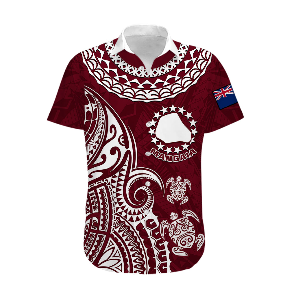 Personalised Mangaia Cook Islands Hawaiian Shirt Polynesian Sea Turtle LT14 - Polynesian Pride