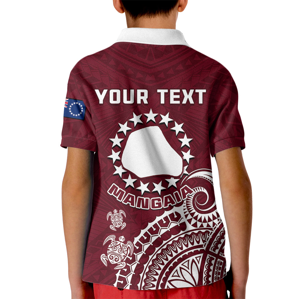 Personalised Mangaia Cook Islands Kid Polo Shirt Polynesian Sea Turtle LT14 - Polynesian Pride