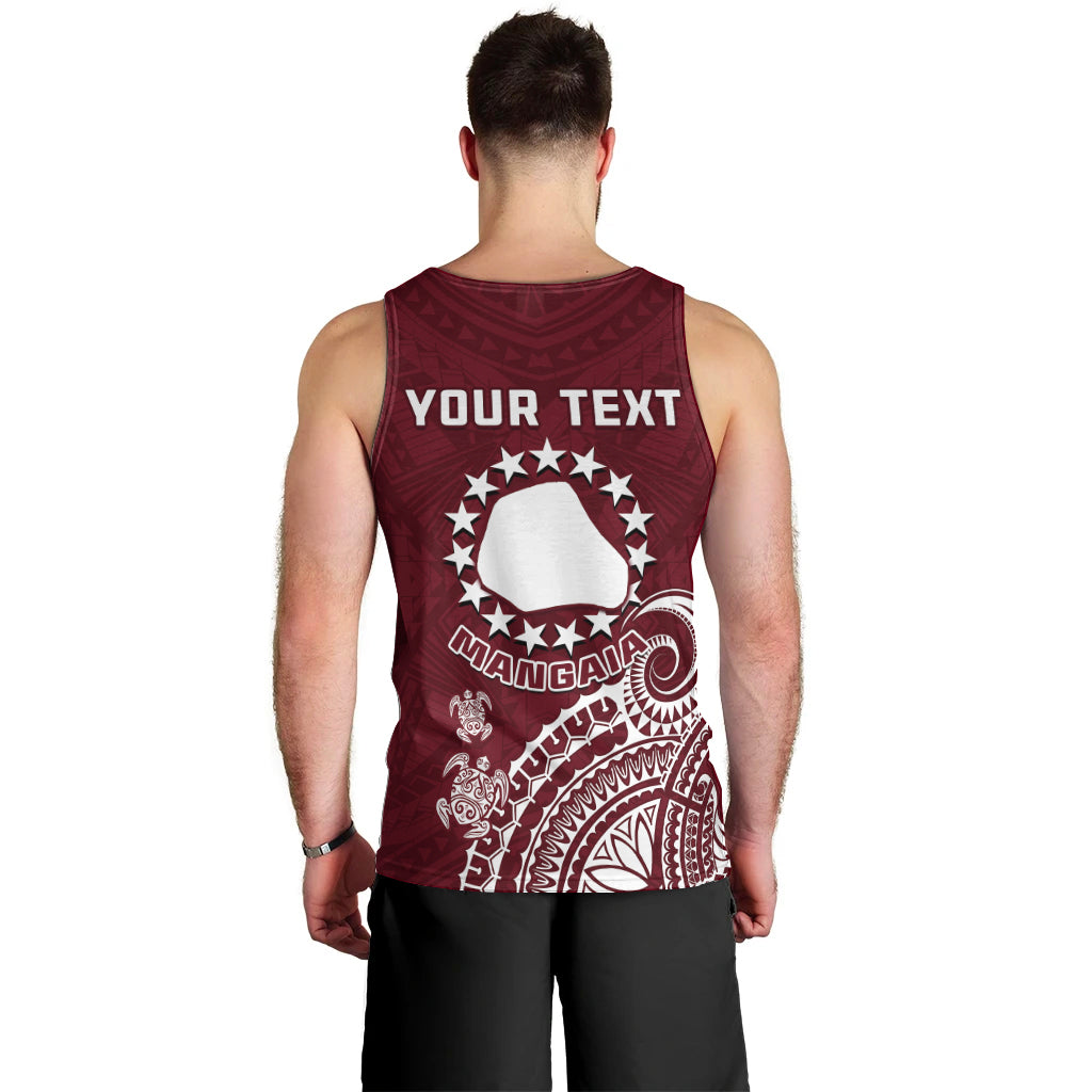 Personalised Mangaia Cook Islands Men Tank Top Polynesian Sea Turtle LT14 - Polynesian Pride