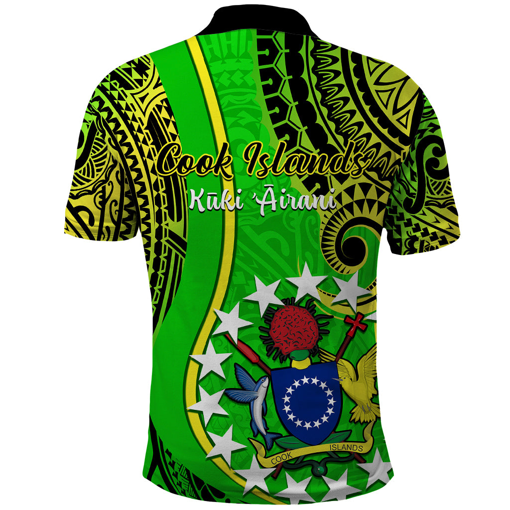 Polynesian Pride Cook Islands Polo Shirt Kuki Airani Coat Of Arms LT14 - Polynesian Pride