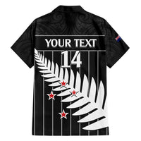 Custom New Zealand Silver Fern Cricket Family Matching Summer Maxi Dress and Hawaiian Shirt Aotearoa Maori Go Black Cap LT14 - Polynesian Pride