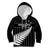 Custom New Zealand Silver Fern Cricket Kid Hoodie Aotearoa Maori Go Black Cap