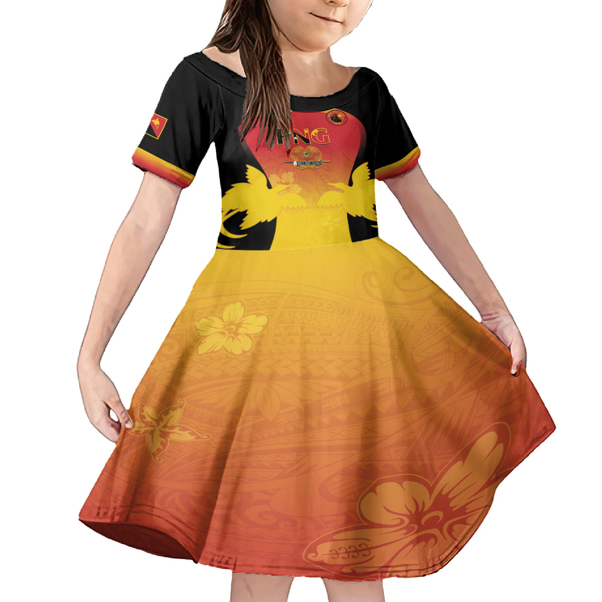 Custom Papua New Guinea Cricket Family Matching Tank Maxi Dress and Hawaiian Shirt 2024 Go PNG