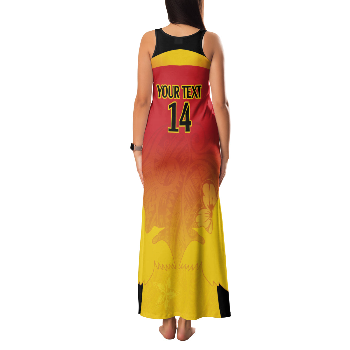 Custom Papua New Guinea Cricket Family Matching Tank Maxi Dress and Hawaiian Shirt 2024 Go PNG