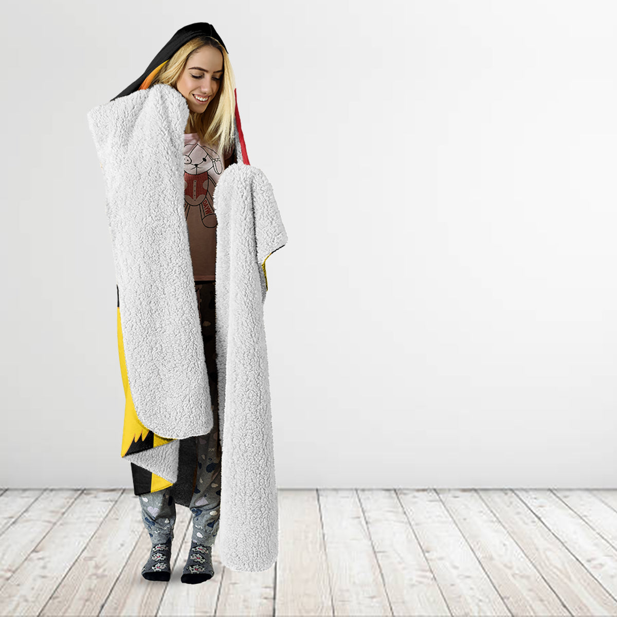 Custom Papua New Guinea Cricket Hooded Blanket 2024 Go PNG