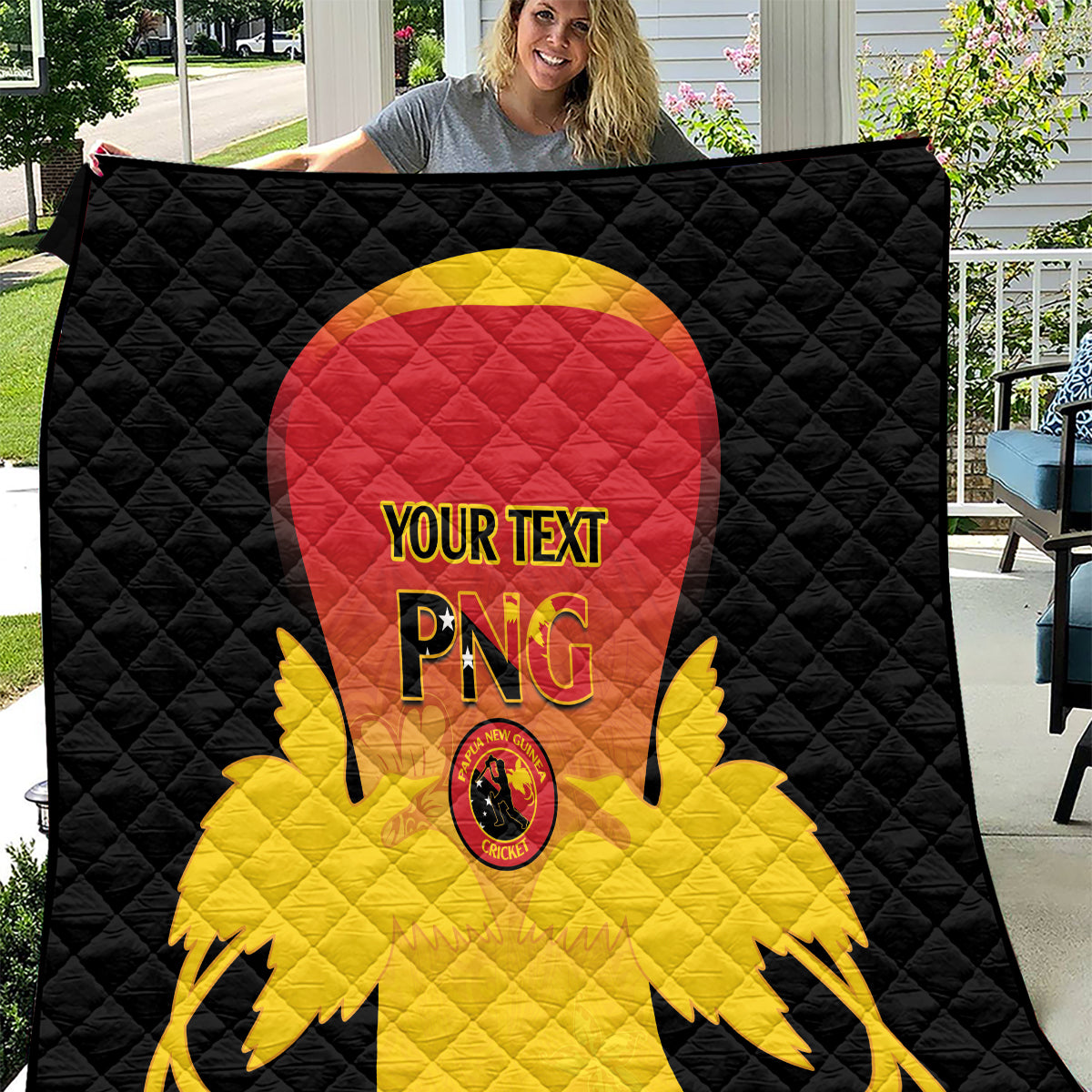Custom Papua New Guinea Cricket Quilt 2024 Go PNG