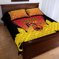 Custom Papua New Guinea Cricket Quilt Bed Set 2024 Go PNG