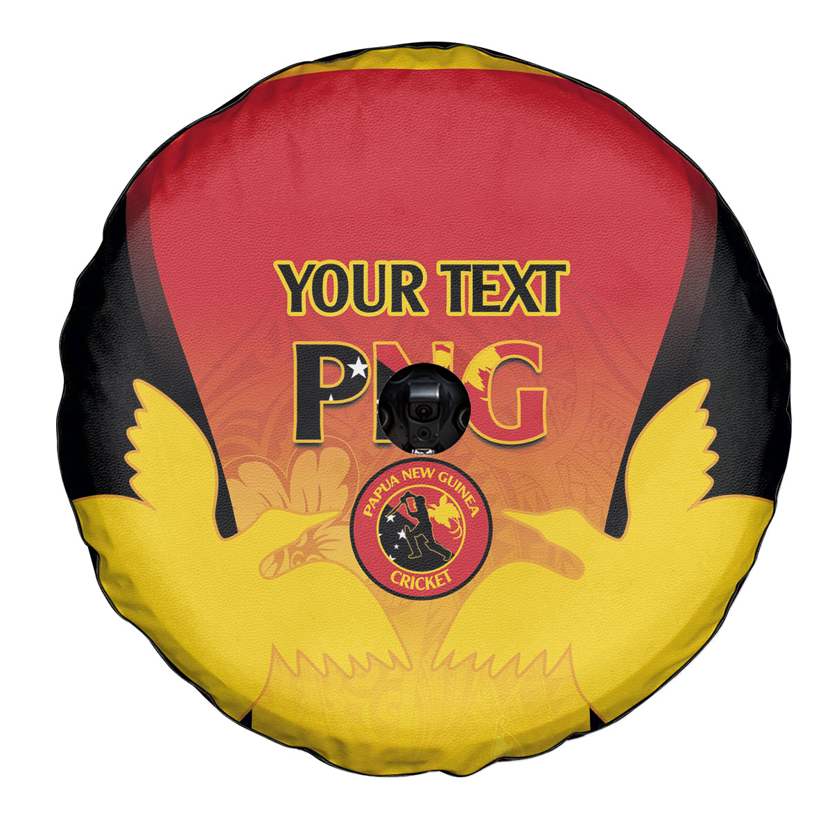 Custom Papua New Guinea Cricket Spare Tire Cover 2024 Go PNG