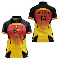 Custom Papua New Guinea Cricket Women Polo Shirt 2024 Go PNG