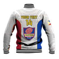 Personalised Philippines Rugby Baseball Jacket Pacific Pilipinas Go Tamaraws LT14 - Polynesian Pride