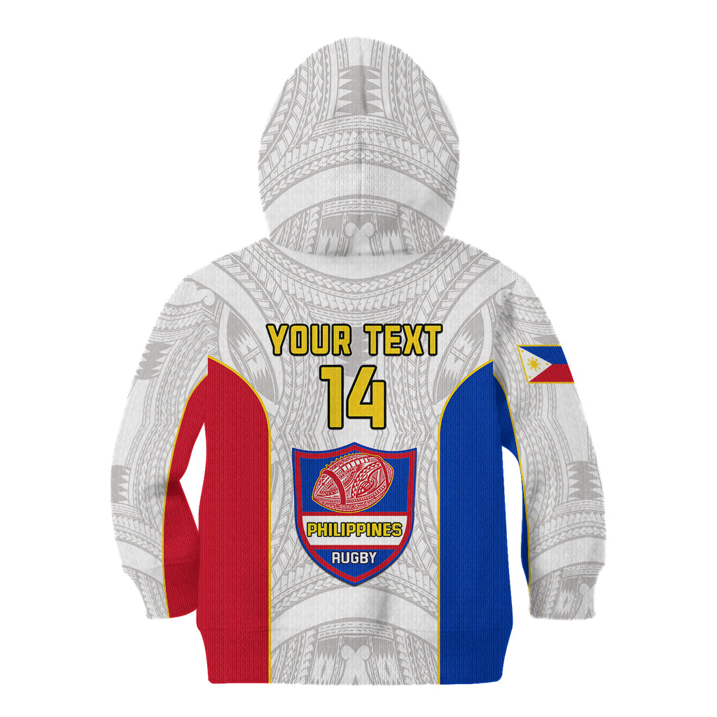 Personalised Philippines Rugby Kid Hoodie Pacific Pilipinas Go Tamaraws LT14 - Polynesian Pride