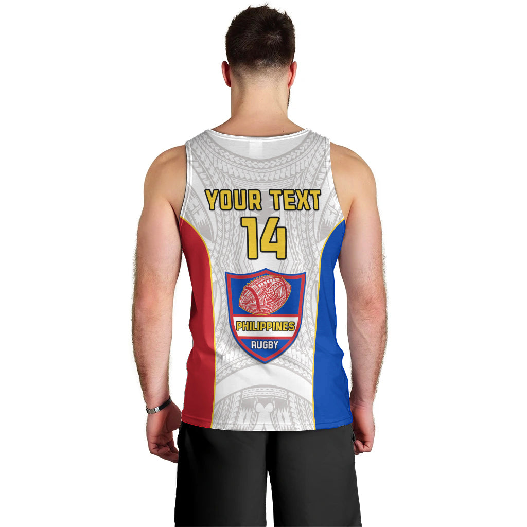 Personalised Philippines Rugby Men Tank Top Pacific Pilipinas Go Tamaraws LT14 - Polynesian Pride