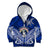 Personalised Independence Day CNMI Kid Hoodie Northern Mariana Islands Tribal Tattoo Pattern LT14 Zip Hoodie Blue - Polynesian Pride