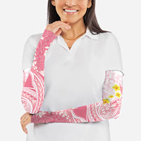 Pink Hawaii Shark Tattoo Arm Sleeves Puakenikeni Lei Plumeria Polynesian Pattern