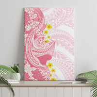Pink Hawaii Shark Tattoo Canvas Wall Art Puakenikeni Lei Plumeria Polynesian Pattern LT14 - Polynesian Pride