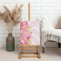 Pink Hawaii Shark Tattoo Canvas Wall Art Puakenikeni Lei Plumeria Polynesian Pattern LT14 - Polynesian Pride