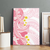 Pink Hawaii Shark Tattoo Canvas Wall Art Puakenikeni Lei Plumeria Polynesian Pattern LT14 - Polynesian Pride